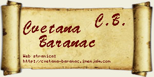 Cvetana Baranac vizit kartica